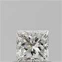 Natural Diamond 0.50 Carats, Princess with  Cut, I Color, VVS1 Clarity and Certified by GIA