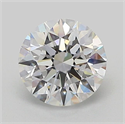 Lab Grown Diamond 1.02 Carats, Round with Ideal Cut, D Color, VS1 Clarity and Certified by IGI