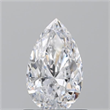 Natural Diamond 0.70 Carats, Pear with  Cut, D Color, VS2 Clarity and Certified by GIA