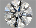 Diamante Natural 0.51 quilates, Redondo , Color H, claridad IF y certificado GIA