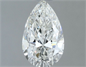 Natural Diamond 0.70 Carats, Pear with  Cut, H Color, VS1 Clarity and Certified by GIA