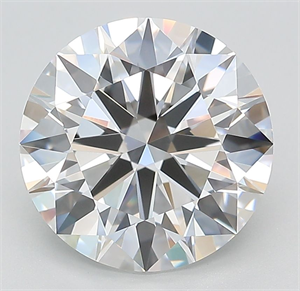 Picture of Lab Grown Diamond 3.86 Carats, Round with Ideal Cut, D Color, VVS1 Clarity and Certified by IGI