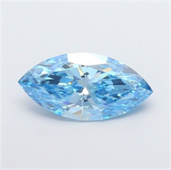 Picture of Lab Grown Diamond 1.50 Carats, Marquise with  Cut, Fancy Vivid Blue Color, VS1 Clarity and Certified by IGI
