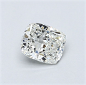 Natural Diamond 0.61 Carats, Cushion with  Cut, I Color, VVS1 Clarity and Certified by GIA