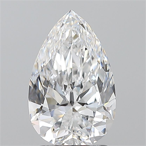 Picture of Natural Diamond 2.01 Carats, Pear with  Cut, D Color, VS1 Clarity and Certified by GIA