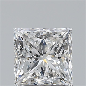 Picture of Natural Diamond 0.90 Carats, Princess with  Cut, E Color, SI1 Clarity and Certified by GIA
