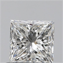Natural Diamond 0.70 Carats, Princess with  Cut, H Color, VS1 Clarity and Certified by GIA