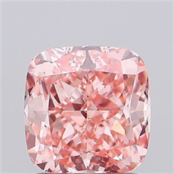 Picture of Lab Grown Diamond 1.41 Carats, CUSHION MODIFIED with  Cut, Fancy Vivid Pink Color, VS2 Clarity and Certified by IGI