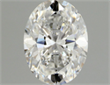 Natural Diamond 0.46 Carats, Oval with  Cut, F Color, VS2 Clarity and Certified by GIA