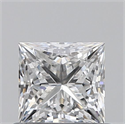 Natural Diamond 0.61 Carats, Princess with  Cut, E Color, VS1 Clarity and Certified by GIA
