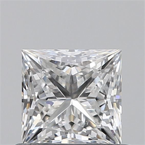 Picture of Natural Diamond 0.61 Carats, Princess with  Cut, E Color, VS1 Clarity and Certified by GIA