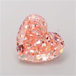 Picture of Lab Grown Diamond 4.52 Carats, Heart with  Cut, Fancy Intense Pink Color, VVS2 Clarity and Certified by IGI