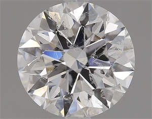Picture of Natural Diamond 1.02 Carats, Round with Excellent Cut, E Color, I1 Clarity and Certified by GIA