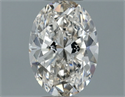 Natural Diamond 0.50 Carats, Oval with  Cut, J Color, VS1 Clarity and Certified by GIA