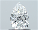 Diamante Natural 0.42 quilates, De pera , Color E, claridad VVS1 y certificado GIA