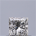 Natural Diamond 0.41 Carats, Princess with  Cut, H Color, VVS1 Clarity and Certified by GIA