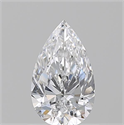 Natural Diamond 0.70 Carats, Pear with  Cut, D Color, VVS2 Clarity and Certified by GIA