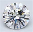 Natural Diamond 4.01 Carats, Round with Excellent Cut, E Color, VS2 Clarity and Certified by GIA