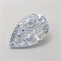 Picture of Lab Grown Diamond 1.34 Carats, Pear with  Cut, Fancy Intense Blue Color, VVS2 Clarity and Certified by IGI