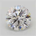 Lab Grown Diamond 1.01 Carats, Round with Ideal Cut, D Color, VVS2 Clarity and Certified by IGI