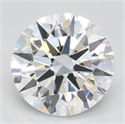 Lab Grown Diamond 3.01 Carats, Round with Ideal Cut, D Color, IF Clarity and Certified by IGI