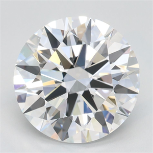 Picture of Lab Grown Diamond 3.01 Carats, Round with Ideal Cut, D Color, IF Clarity and Certified by IGI