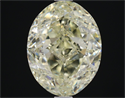 Natural Diamond 3.02 Carats, Oval with  Cut, M Color, SI2 Clarity and Certified by HRD