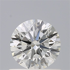 Picture of Natural Diamond 0.54 Carats, Round with Excellent Cut, I Color, VVS1 Clarity and Certified by GIA