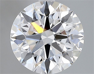 Picture of Lab Grown Diamond 2.47 Carats, Round with Excellent Cut, D Color, VVS2 Clarity and Certified by GIA