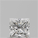 Natural Diamond 0.50 Carats, Princess with  Cut, F Color, VVS2 Clarity and Certified by GIA