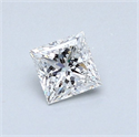 Natural Diamond 0.51 Carats, Princess with  Cut, F Color, VS2 Clarity and Certified by GIA
