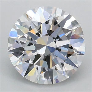 Picture of Lab Grown Diamond 1.00 Carats, Round with Ideal Cut, D Color, VVS2 Clarity and Certified by IGI