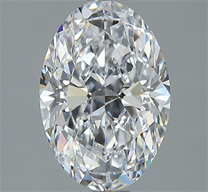 Picture of Natural Diamond 1.61 Carats, Oval with  Cut, D Color, FL Clarity and Certified by GIA