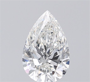 Picture of Natural Diamond 0.63 Carats, Pear with  Cut, H Color, VVS1 Clarity and Certified by GIA