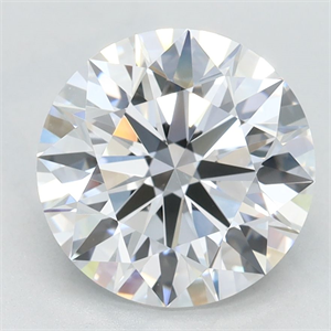 Picture of Lab Grown Diamond 2.63 Carats, Round with Excellent Cut, D Color, VVS1 Clarity and Certified by GIA