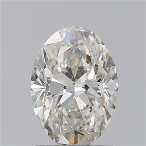 Picture of Natural Diamond 1.50 Carats, Oval with  Cut, I Color, SI2 Clarity and Certified by GIA