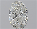 Natural Diamond 1.00 Carats, Oval with  Cut, H Color, VVS1 Clarity and Certified by GIA