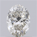 Natural Diamond 0.53 Carats, Oval with  Cut, K Color, VVS1 Clarity and Certified by GIA