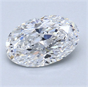 Diamante Natural 1.11 quilates, Ovalado , Color D, claridad SI1 y certificado GIA