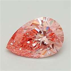 Picture of Lab Grown Diamond 1.51 Carats, Pear with  Cut, Fancy Vivid Pink Color, VS2 Clarity and Certified by IGI