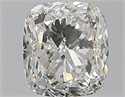 Natural Diamond 1.51 Carats, Cushion with  Cut, H Color, SI1 Clarity and Certified by GIA