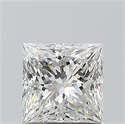 Natural Diamond 1.01 Carats, Princess with  Cut, H Color, SI1 Clarity and Certified by GIA