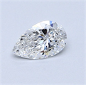 Natural Diamond 0.50 Carats, Pear with  Cut, E Color, SI1 Clarity and Certified by GIA