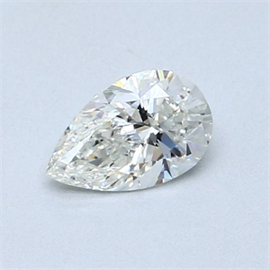 Picture of Natural Diamond 0.50 Carats, Pear with  Cut, I Color, SI1 Clarity and Certified by GIA