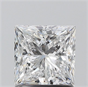 Natural Diamond 1.20 Carats, Princess with  Cut, D Color, VS2 Clarity and Certified by GIA