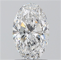 Natural Diamond 1.20 Carats, Oval with  Cut, D Color, SI2 Clarity and Certified by GIA