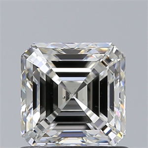 Foto Diamante Natural 0.90 quilates, Asscher , Color H, claridad VS2 y certificado GIA de