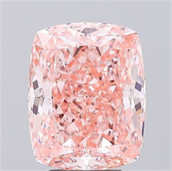 Picture of Lab Grown Diamond 4.57 Carats, CUSHION MODIFIED with  Cut, Fancy Intense Pink Color, VVS2 Clarity and Certified by IGI