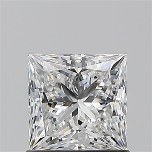 Picture of Natural Diamond 1.01 Carats, Princess with  Cut, E Color, SI2 Clarity and Certified by GIA