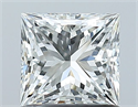 Natural Diamond 1.00 Carats, Princess with  Cut, H Color, VS1 Clarity and Certified by GIA